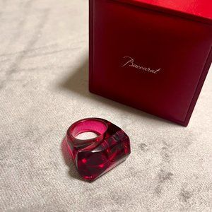 Baccarat Red Crystal Ring